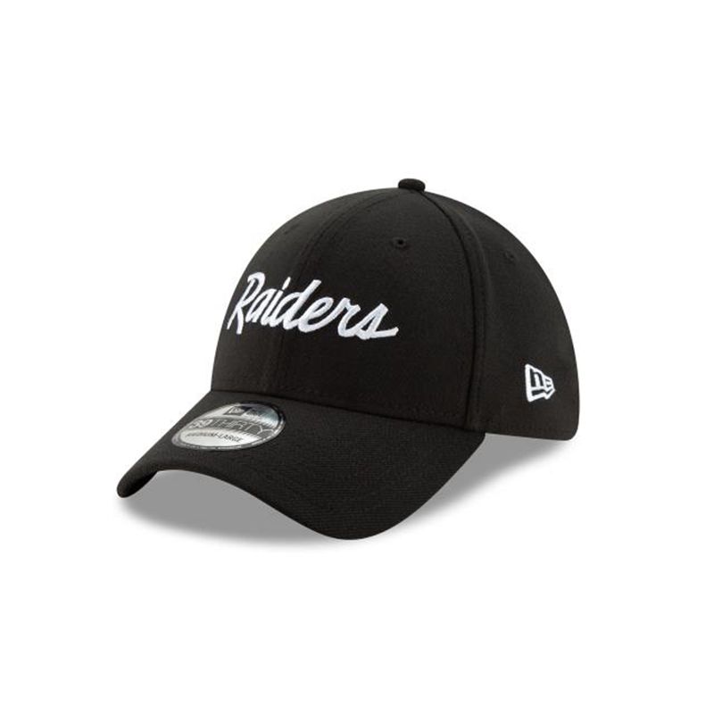 NFL Las Vegas Raiders Team Classic 39Thirty Stretch Fit (FES7121) - Black New Era Caps